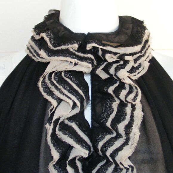 ROBERT RODRIGUEZ Top, S, Mesh, Ruffle Neck/Front, Sleeveless, Neiman Marcus - Picture 9 of 13